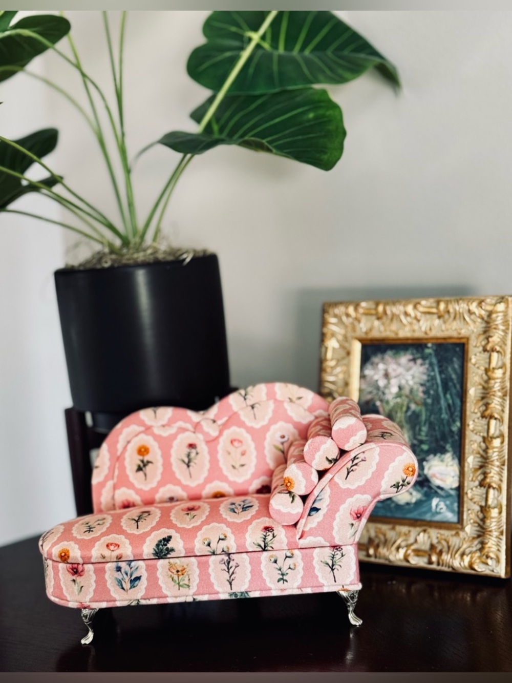 Shabby Chic Pink Floral Jewelry Organizer